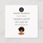 Visitekaartje voor Whimsical Black Woman Square (Achterkant)