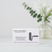 Visitekaartje voor zwart-wit computergebruik (Staand voorkant)