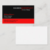 Visitekaartje voor zwart-wit en rood (Voorkant / Achterkant)