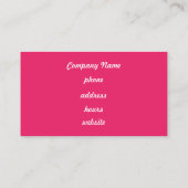 Visitekaartje voor zwarte en roze Giraffe (Achterkant)