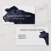 visitekaartje voor zwarte koe, aangepast dubbelzij (Voorkant / Achterkant)