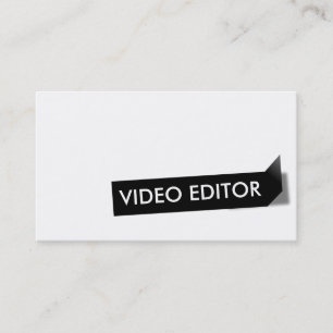 Visitekaartje voor zwarte labelvideoeditor