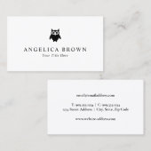 Visitekaartje voor zwarte ooiland (Voorkant / Achterkant)