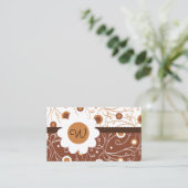 Visitekaartje voor ZwemflorMonogram (Staand voorkant)