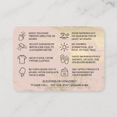 Visitekaartje Voorjaarswasinstructies nazorginstru (Achterkant)