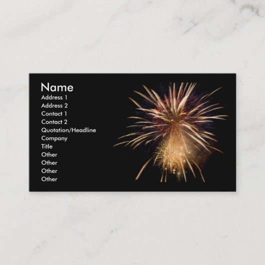 Visitekaartje vuurwerk (Voorkant)