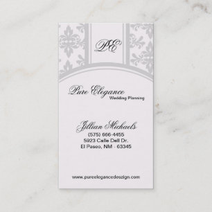 Visitekaartje Wedding Planner Damask Filigree