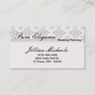 Visitekaartje Wedding Planner Damask Filigree