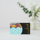 Visitekaartje , windenergie en boeddha (Staand voorkant)