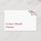 Visitekaartje - Winter Red Wreath (Achterkant)