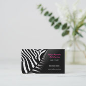 Visitekaartje Zebra Pattern (Staand voorkant)