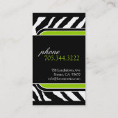 Visitekaartje Zebra Print (Achterkant)