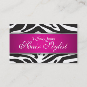 Visitekaartje Zebra Print Cosmetology