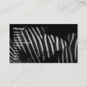 Visitekaartje Zebra Stripes