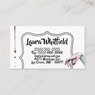 visitekaartje zombie druppel vampier Gothic