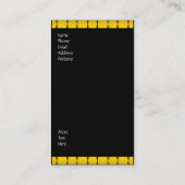 Visitekaartje zwart geel metaal (Achterkant)