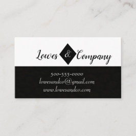 Visitekaartje zwart & wit informatiekaartje