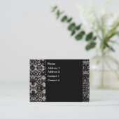 Visitekaartje Zwart Zilver Metaal (Staand voorkant)