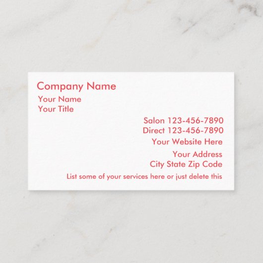 Visitekaartjes (Achterkant)