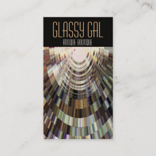 visitekaartjes Abstract Glassy Gal DiscoBall Brown
