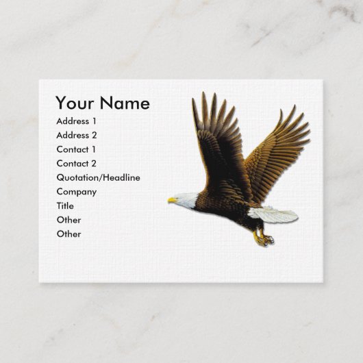 visitekaartjes, Amerikaanse Bald Eagle Visitekaartje (Voorkant)