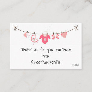 Visitekaartjes - Babymeisjes waslijn