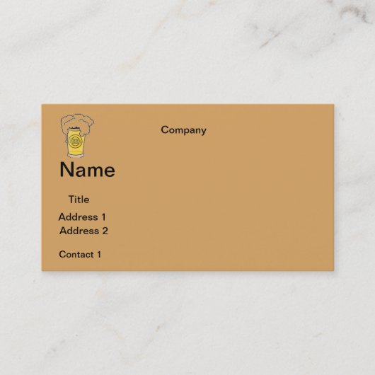 VISITEKAARTJES BIER ONTWERP (Voorkant)