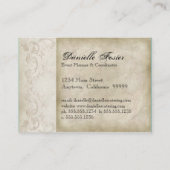 visitekaartjes - Blauwgroen  Peacock 8 & Etchings (Achterkant)