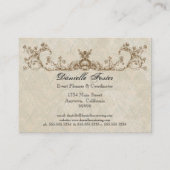 visitekaartjes - Blauwgroen  Peacock & Etchings (Achterkant)