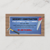 Visitekaartjes bouwbedrijf (Achterkant)