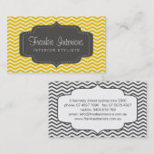visitekaartjes > chevron2 [houtskool:geel] (Voorkant / Achterkant)