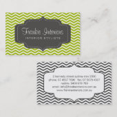 visitekaartjes > chevron2 [houtskool:limoen] (Voorkant / Achterkant)