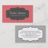 visitekaartjes > chevron2 [houtskool:rood] (Voorkant / Achterkant)