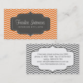 visitekaartjes > chevron2 [houtskool:sinaasappel] (Voorkant / Achterkant)