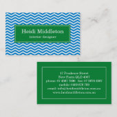 visitekaartjes > chevron [blauw:groen] (Voorkant / Achterkant)