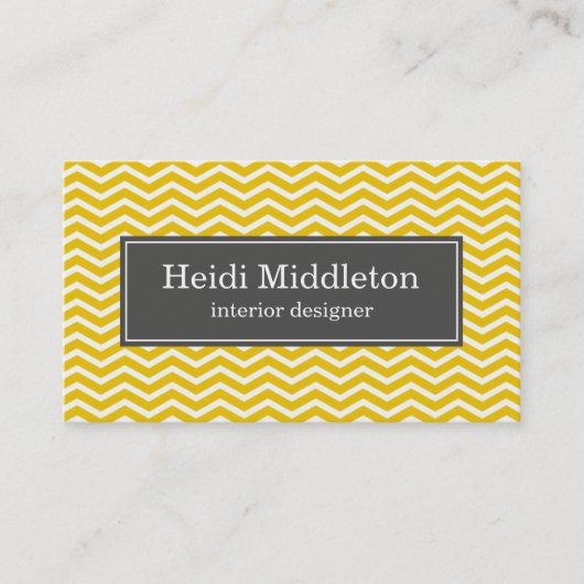 visitekaartjes > chevron [houtskool:geel] (Voorkant)