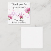 Visitekaartjes dank u voor uw bestelling (Voorkant / Achterkant)