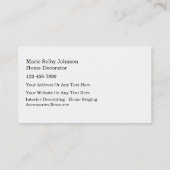 Visitekaartjes decorteren met stijl (Achterkant)