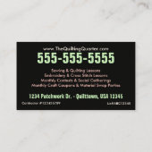 visitekaartjes die twee gesneden  (Achterkant)