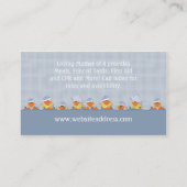 visitekaartjes : Duck speelt in water (Achterkant)