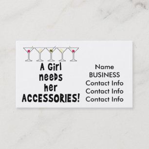 VISITEKAARTJES - EEN MEISJE HEEFT HAARE ACCESSOIRE