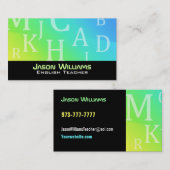 Visitekaartjes Engelse leraren (Voorkant / Achterkant)