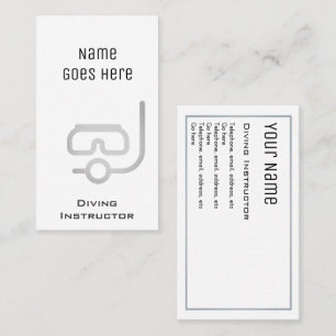 visitekaartjes "Essentiële" duikinstructeur
