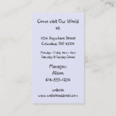 visitekaartjes : Fantasy Whimsical Flying Dragon (Achterkant)