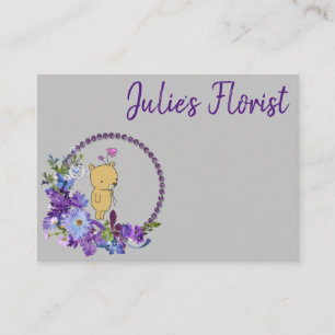Visitekaartjes, Florist Floral Teddy Visitekaartje