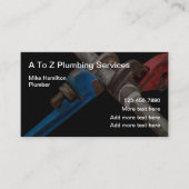 Visitekaartjes gelicentieerde Plumber Service (Voorkant)