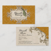 visitekaartjes - Gold  Peacock & Etchings (Voorkant / Achterkant)