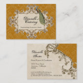 visitekaartjes - Gold  Peacock & Etchings (Voorkant / Achterkant)