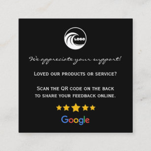 Visitekaartjes Google Review QR Bedankt