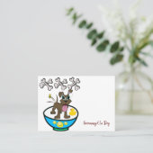 Visitekaartjes, groeiend hond Visitekaartjes (Staand voorkant)